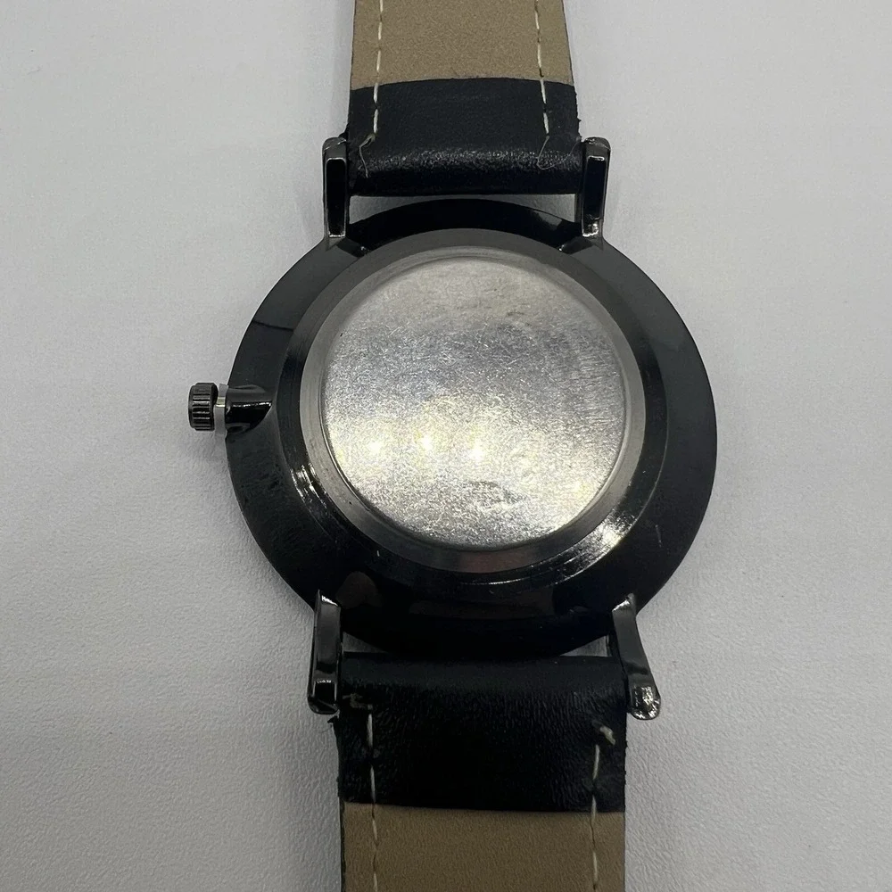 Geneva Mens Fashion Casual Quartz Wrist Watch Black Band Analog Classic Style